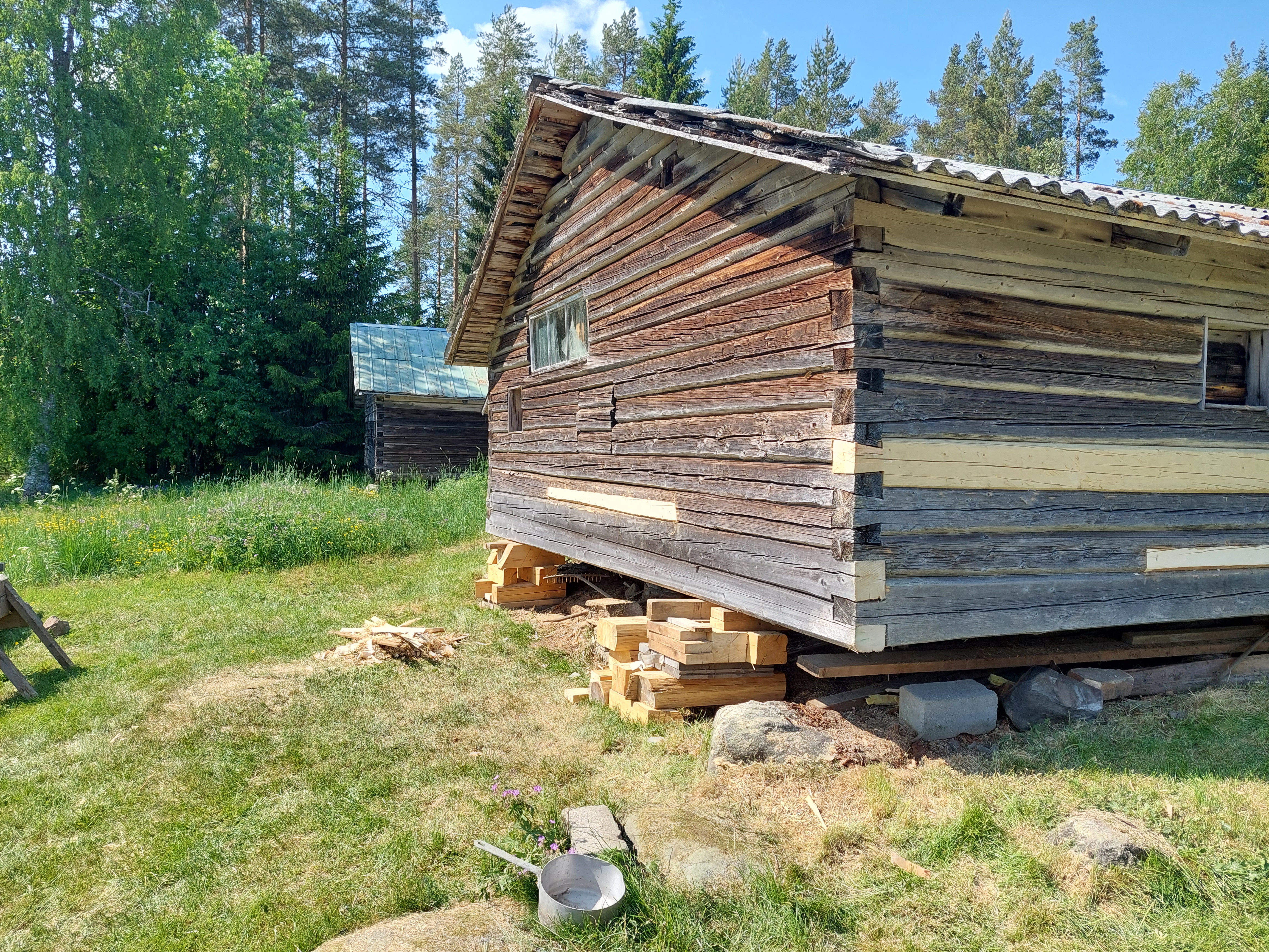 #timring #timmerlagning #syllbyte #huslyft #riktning #pallning #knuttimring